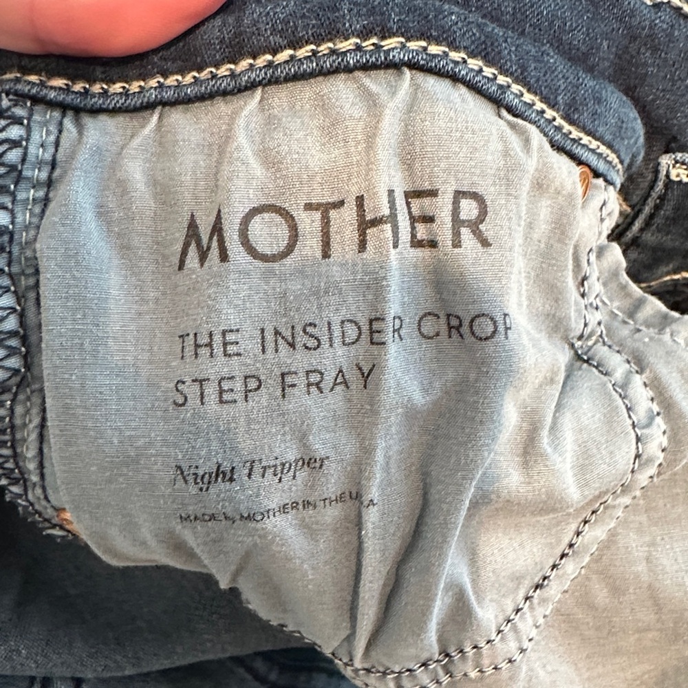 MOTHER The Insider Crop Step Fray size 28